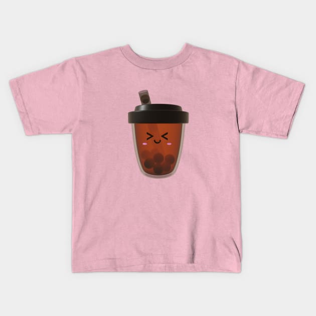 Cute Takeaway cup Bubble Tea Kids T-Shirt by Pakanese_Art